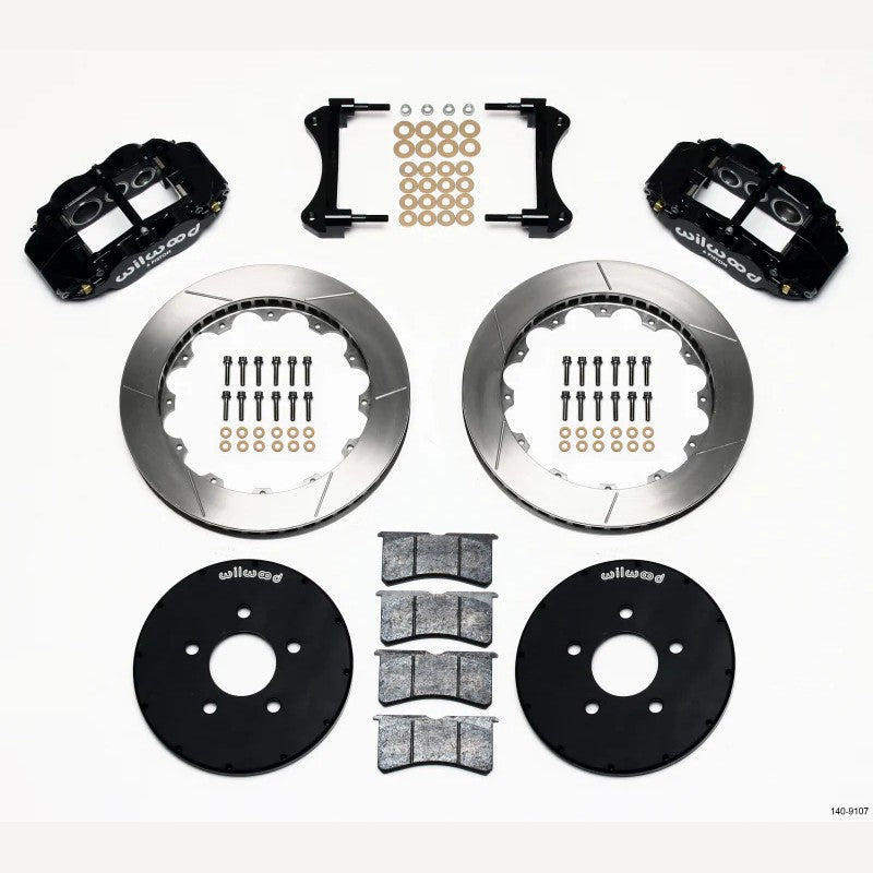 Wilwood Forged Narrow Superlite 6R 6-piston front brake caliper and 12.88-inch rotor hat kit assembly