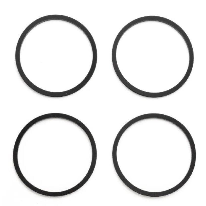 Four Wilwood black rubber 1.75 inch square-cut caliper piston seals