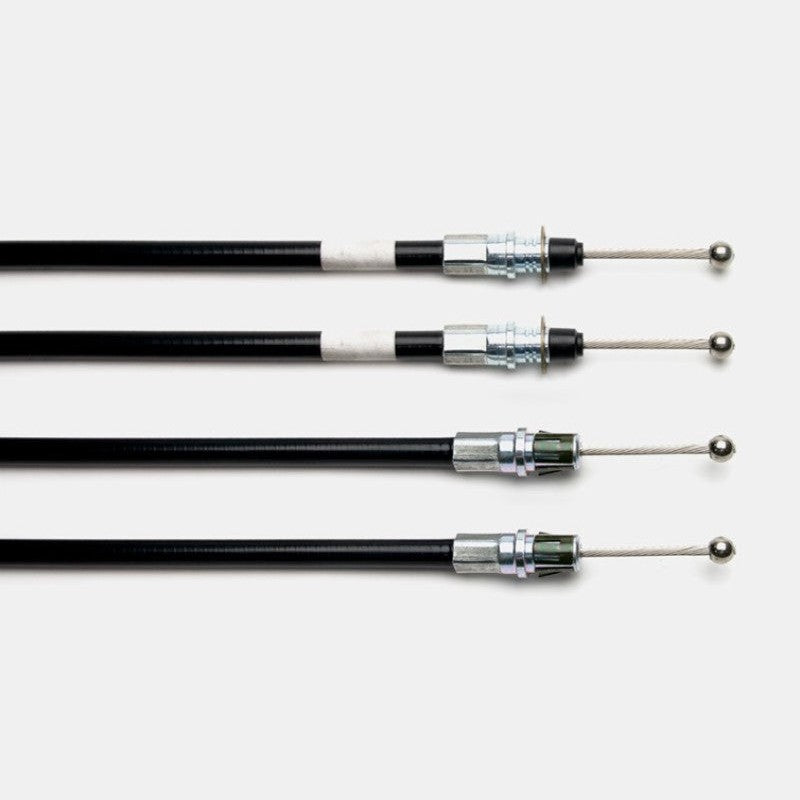 Wilwood CPB parking brake cable kit with black sheathed cables, clevises, and mounting hardware for 94-04 Mustangs