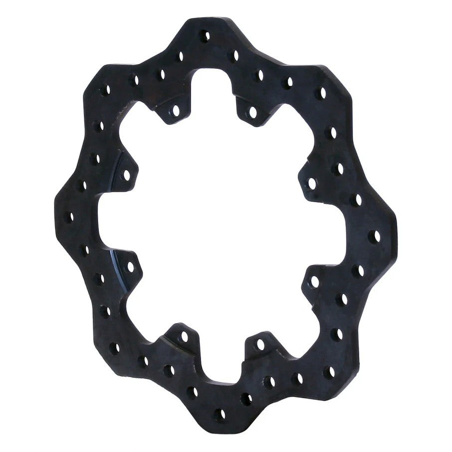 Wilwood scalloped and drilled steel brake rotor featuring an 8 on 7.00-inch mounting pattern.