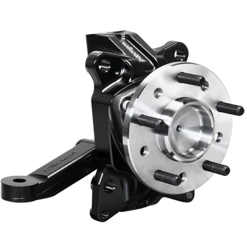Pair of Wilwood 2.50-inch drop spindles with hubs and steering arms for 1963-1970 Chevrolet C10 pickups.