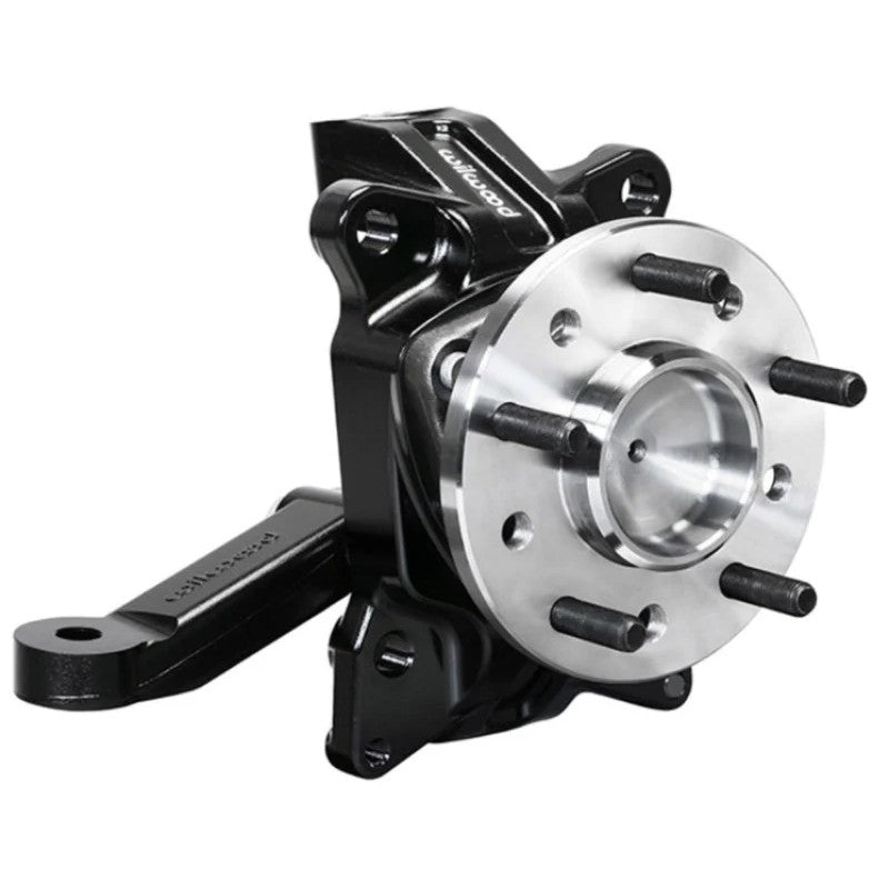 Wilwood 2.50-inch drop spindle kit with hubs and steering arms for 1971-1987 Chevrolet C10 pickups.