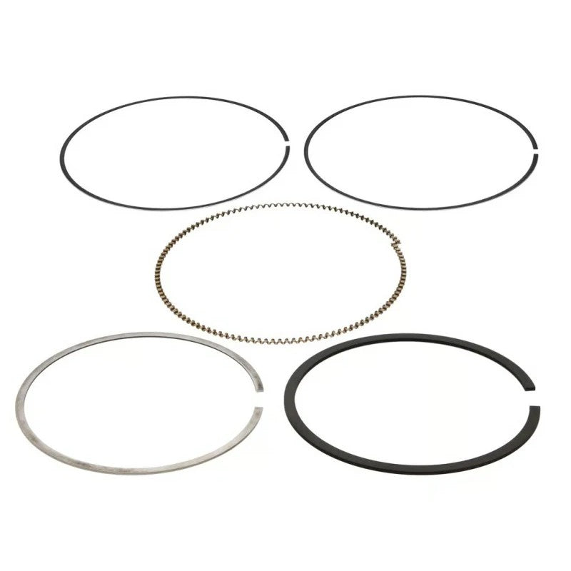 Wiseco 81mm replacement piston ring set for 4-stroke engines including top, second, and oil scraper rings.