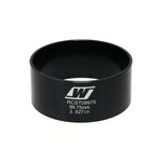Wiseco black hard-anodized 99.75mm tapered piston ring compressor sleeve with laser-marked sizing.
