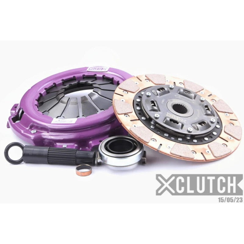 XClutch Stage 2 cushioned ceramic clutch kit with heavy-duty pressure plate, sprung hub disc, and release bearing.