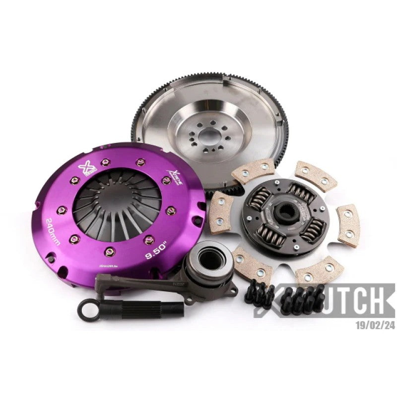 XClutch Stage 2R Extra HD ceramic clutch kit including flywheel, pressure plate, and release bearing for Volkswagen 2.0L.