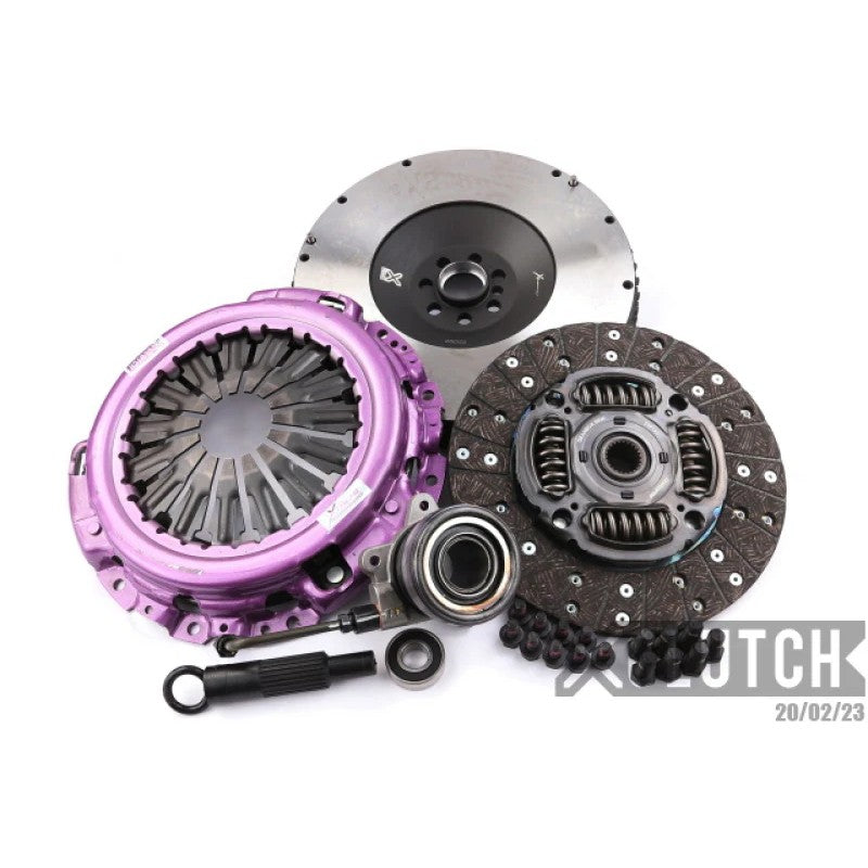 XClutch Stage 1 sprung organic clutch kit with pressure plate, flywheel, and hydraulic release bearing