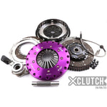 XClutch 9-inch twin-disc sprung organic clutch kit with flywheel, pressure plate, and hydraulic release bearing.