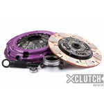 XClutch Stage 2 cushioned ceramic clutch kit including pressure plate, friction disc, release bearing, and alignment tool.