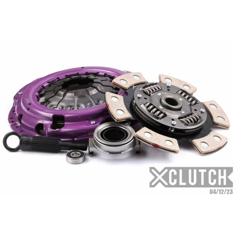 XClutch Stage 2 Sprung Ceramic Clutch Kit with pressure plate, ceramic friction disc, bearing, and alignment tool