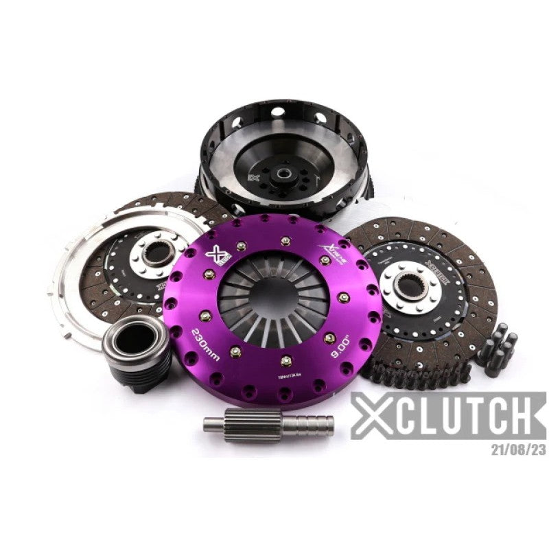 XClutch 9-inch twin solid organic clutch kit with lightweight alloy hat and flywheel for 2015-2021 BMW M series