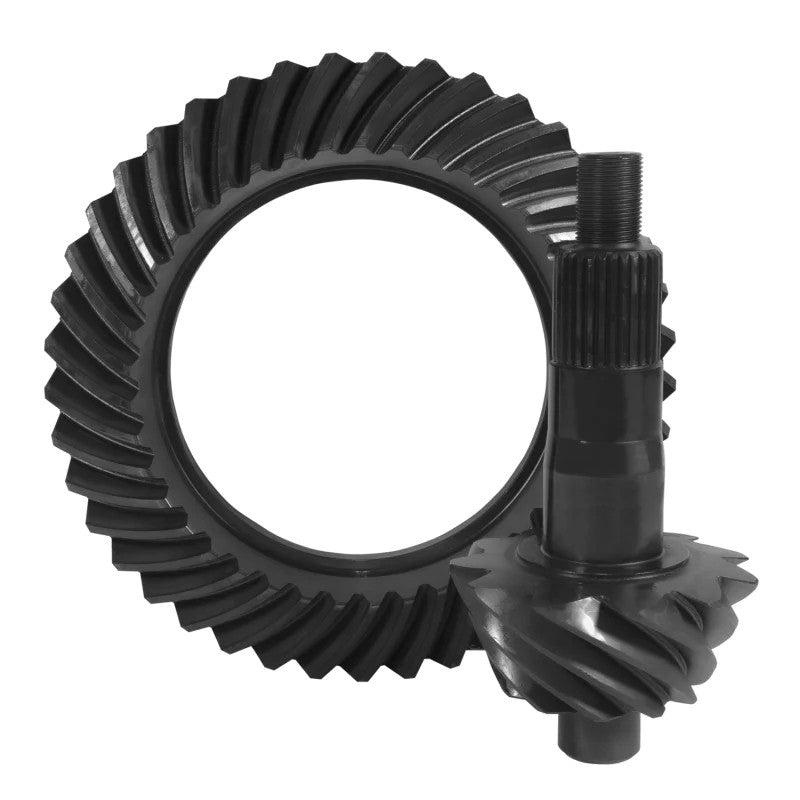 Yukon Gear 3.73 ratio ring and pinion gear set with 30-spline pinion for GM 10.5 inch 14-bolt differential.