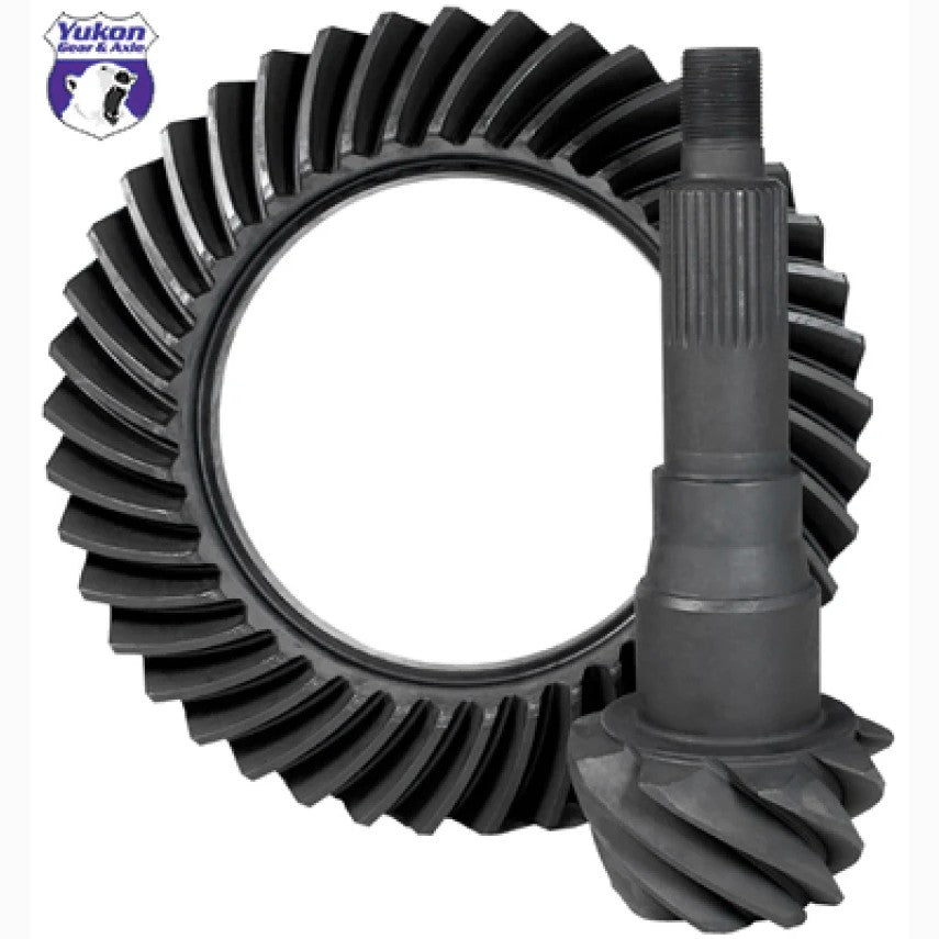 Yukon Gear 3.73 ratio ring and pinion gear set for Ford 9.75 inch differential housings.