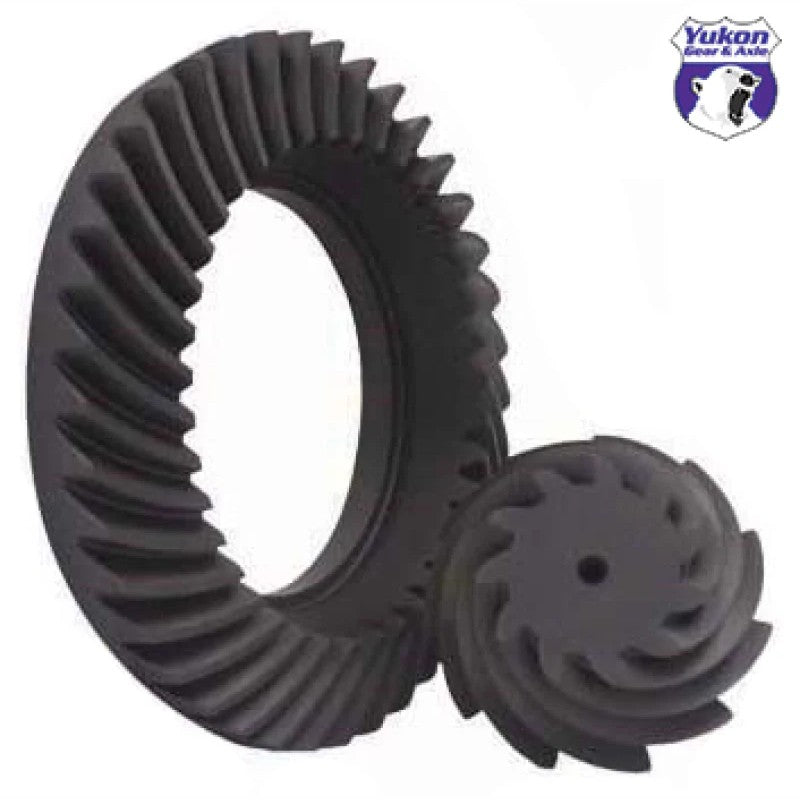 Yukon Gear high performance 3.55 ratio ring and pinion gear set for Ford 8.8 inch 10-bolt differentials.
