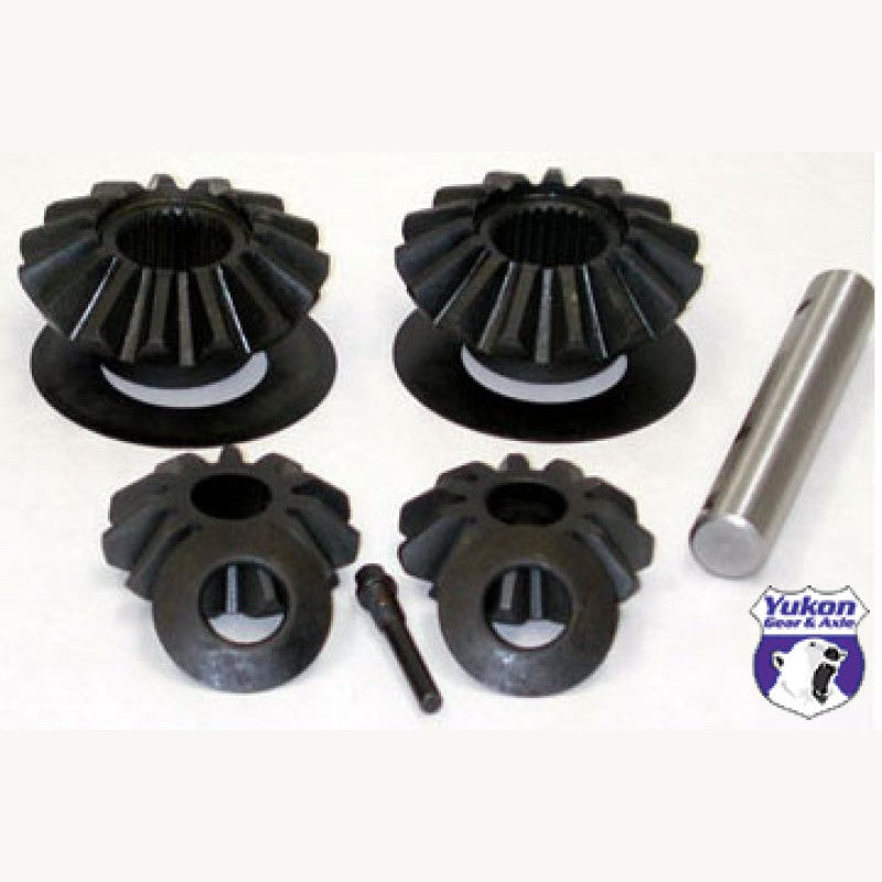 Yukon Gear & Axle Dana 30 27-spline spider gear kit featuring side gears, pinion gears, cross pin, and thrust washers