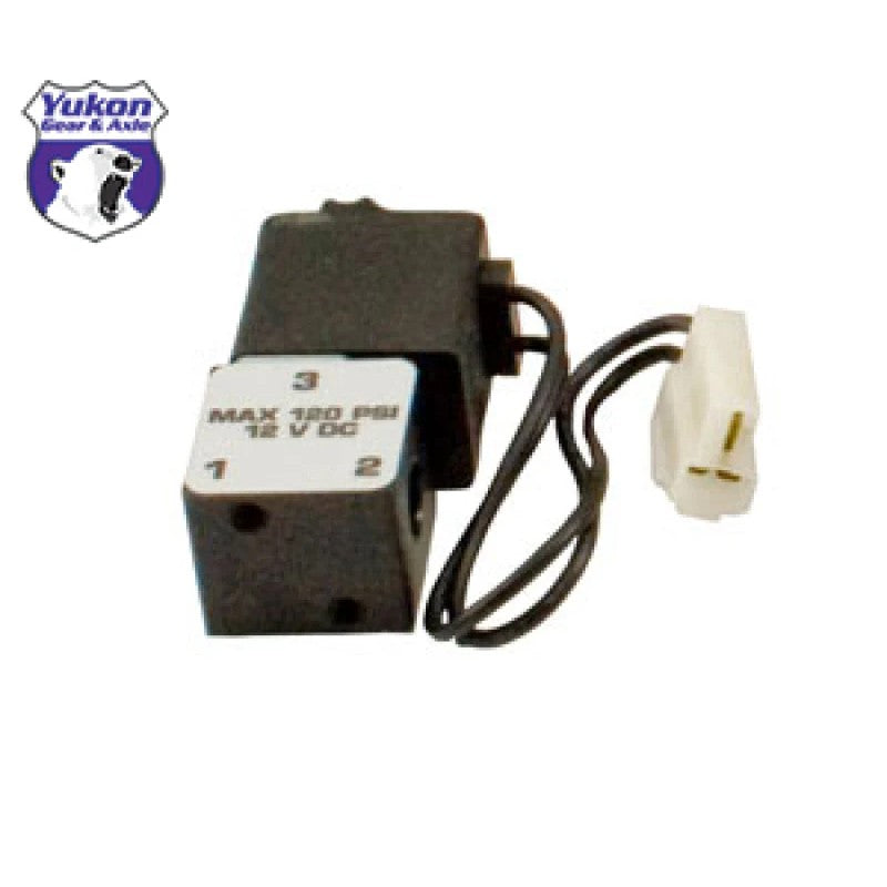 Yukon Gear Zip Locker pneumatic solenoid valve YZLASV-01 with electrical leads and air ports
