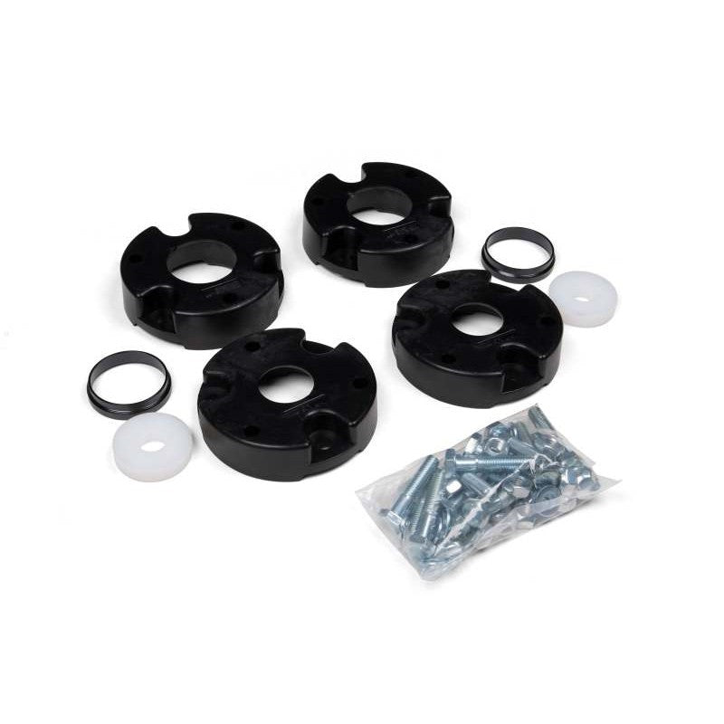 Zone Offroad 2-inch lift kit with glass-fiber reinforced nylon strut spacers for 2021-2025 Ford Bronco Badlands.