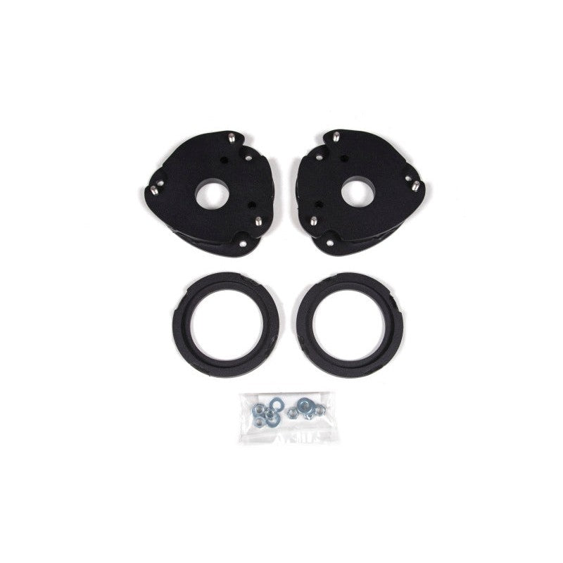 Zone Offroad 1-inch black powder-coated steel front strut spacers for 2022 Ford Maverick AWD leveling kit.
