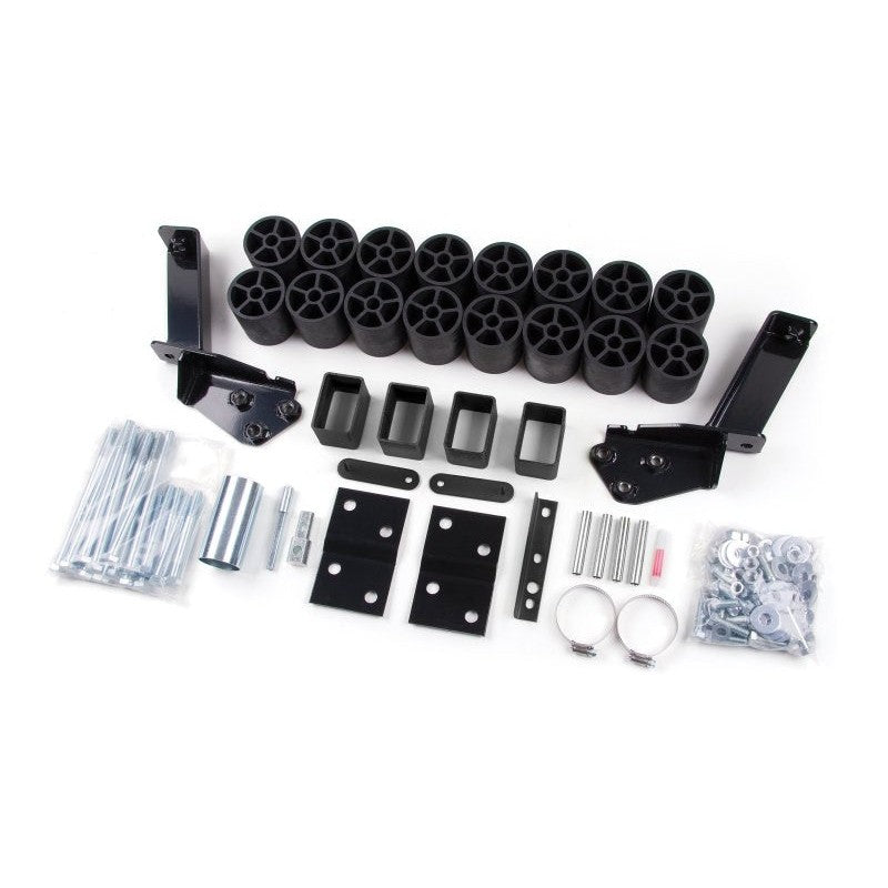 Zone Offroad ZONC9357 3-inch body lift kit hardware and blocks for 1988-1994 Chevrolet and GMC 1500 trucks