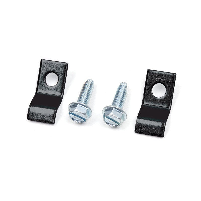 Zone Offroad black e-coated 1/8 inch steel coil spring retainer with 5/16 inch self-tapping mounting bolt.