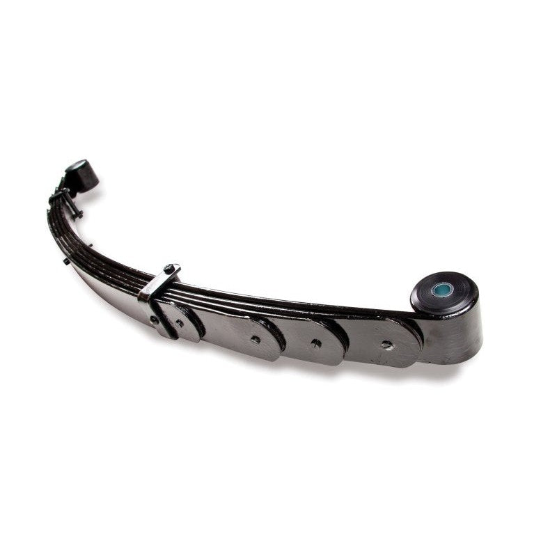 Black 5-leaf rear lift spring pack with anti-friction pads for Jeep Cherokee XJ suspension